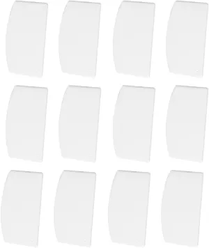 Soro Essentials- 5-1/2" x 3-3/4" Dough Scrapers White Color Plastic Set of 12- Food Safe Plastic Bowl Scraper Sharp Edge Scraper Bench Scraper Bakeware Decorating Tools Sculpting Modelling Tools