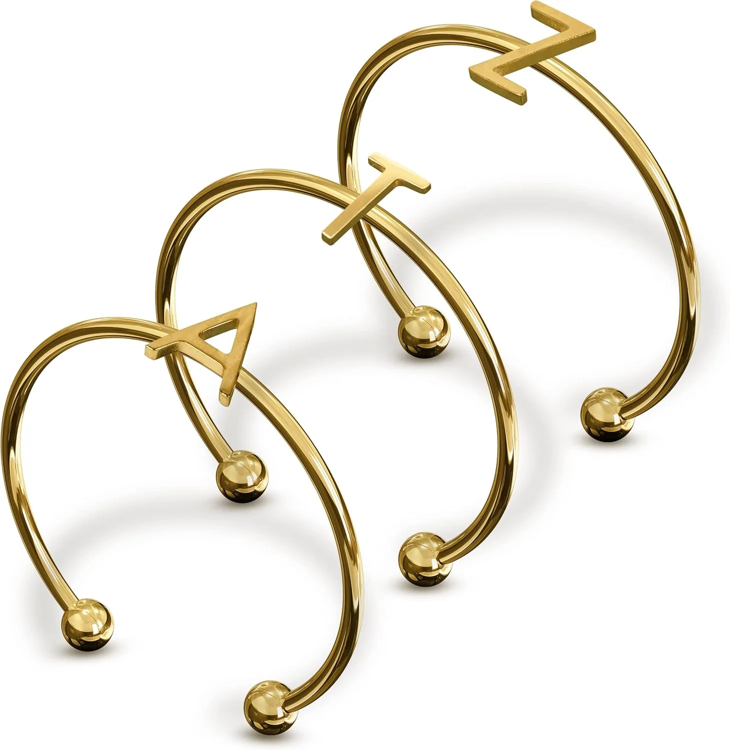 Sorority Shop Zeta Tau Alpha Stacking Ring Set - Adjustable Rings with 18k Gold Plating
