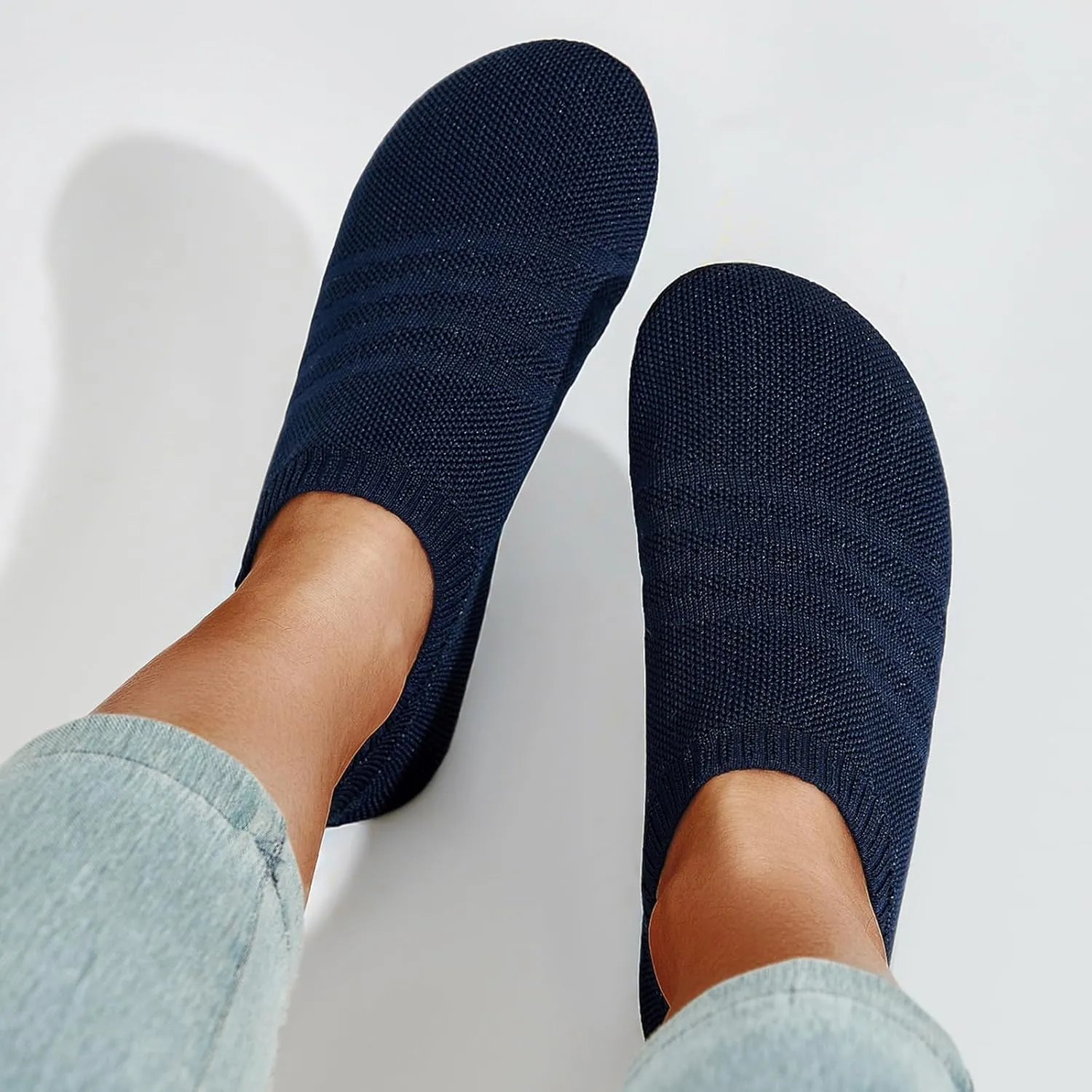 Sosenfer Slippers for Women Lightweight Non-slip House Slippers Barefoot Home Yoga Sock Shoes