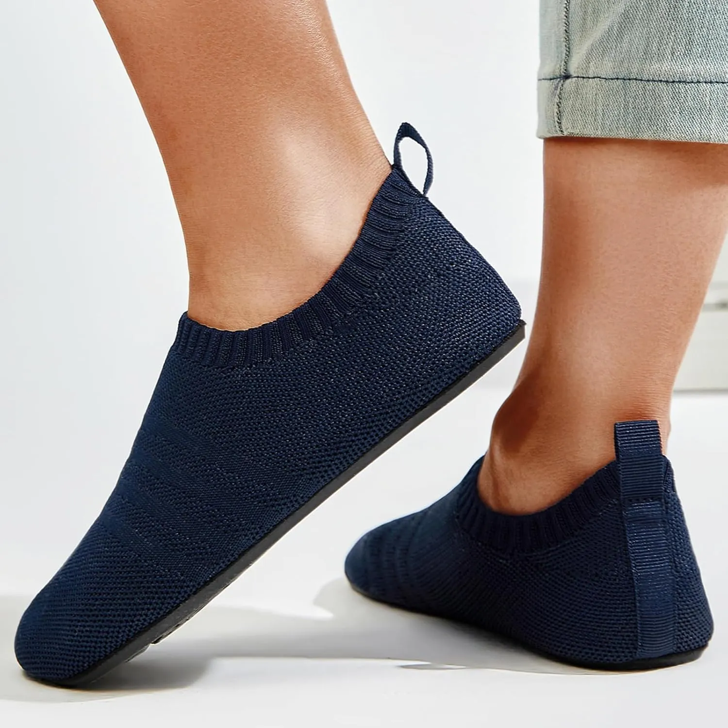 Sosenfer Slippers for Women Lightweight Non-slip House Slippers Barefoot Home Yoga Sock Shoes