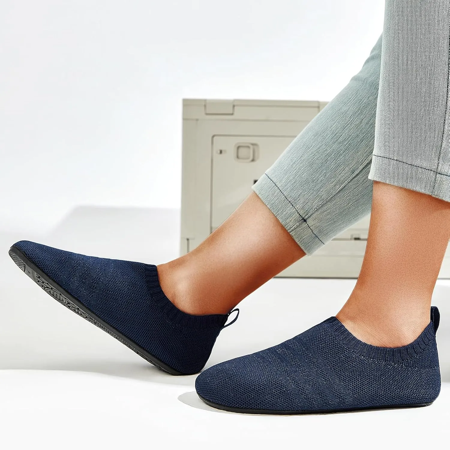 Sosenfer Slippers for Women Lightweight Non-slip House Slippers Barefoot Home Yoga Sock Shoes