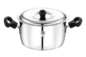 SOWBAGHYA Stainless Steel Milk Boiler (1 Liter), Silver