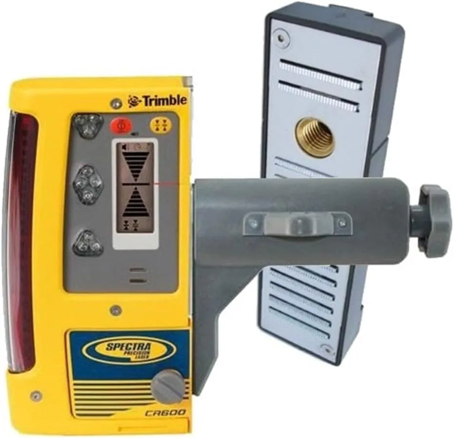 Spectra Precision CR600 Combination Laser Level Receiver with Rod Clamp, Magnetic Mount, Batteries, Waterproof, Lightweight, Bright LED Indicators