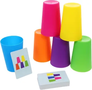 Sports Stacking Cups, Stacking Cup Set, Classic Stacking Games Speed Training Game Colorful Baby Stacking Water Toys Set Stackable Cups for Learning for Over 3 Years Old