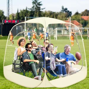 Sports Tent 72"x72"x65"H, Instant Pop up Tent Shelter 1-6 Person, Outdoor Clear Bubble Tent Camping Tent, Provides Rain Tent Protection for Watching Sports Events, Camping, Fishing, Cheering