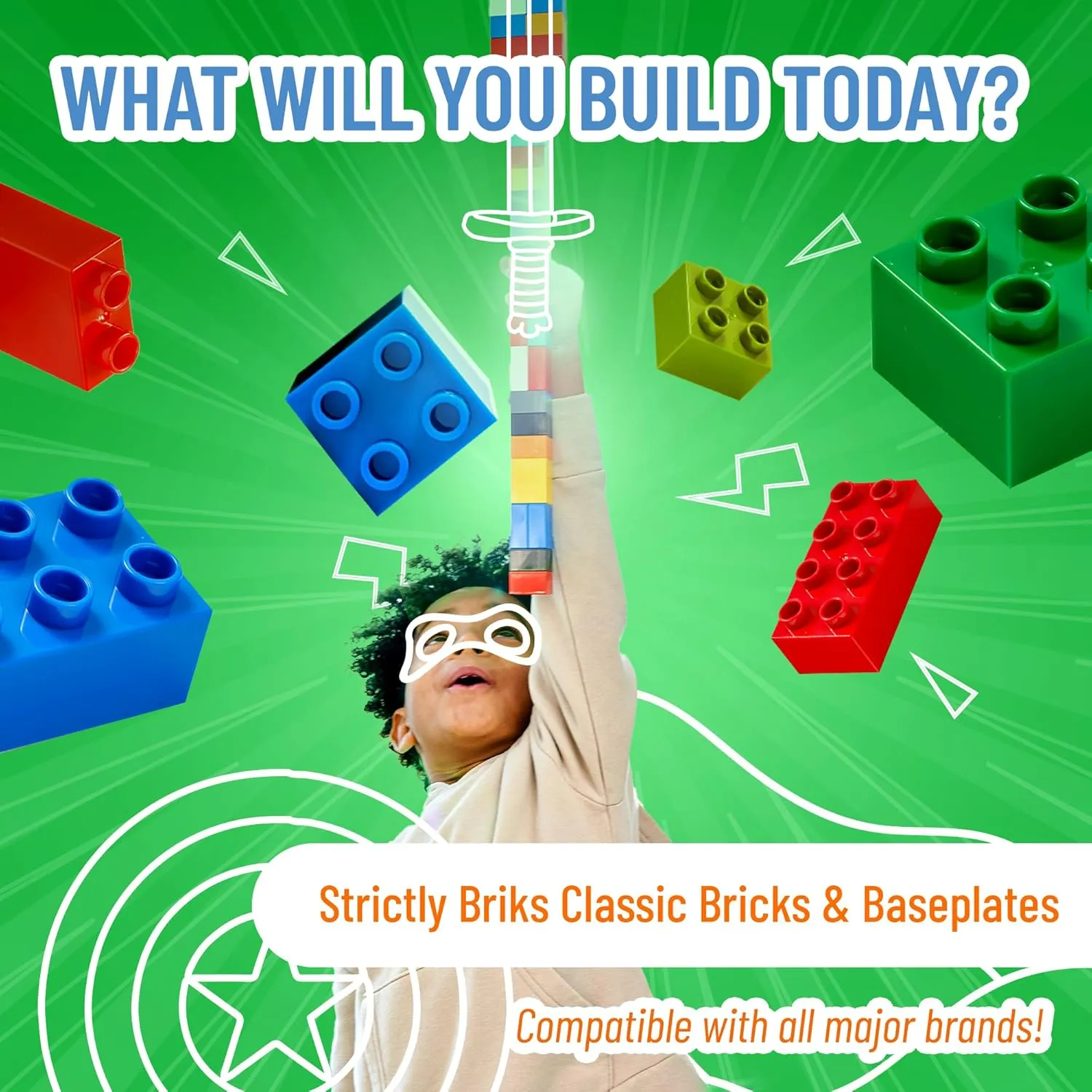 Stackable Road Plates, 4 Straight and 4 Curved Building Baseplates, 100% Compatible with All Major Brands, For Ages 3 and Up, 8 Pack, 10x10 Inches