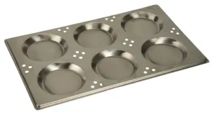 Stainless Steel 1/1 Idli Tray for Combi Oven, 6 Thatte Idli's, 5.31" Diameter, 20.8" x 12.8", SS 304