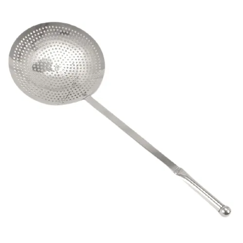 Stainless Steel Frying Jhara Skimmer, 9" Round, Cookware
