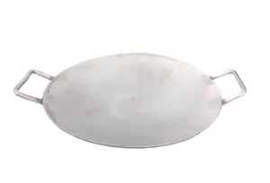 Stainless Steel Round Tawa or Tava, 28", Buffet Supply, Big Size, 3 MM Thickness