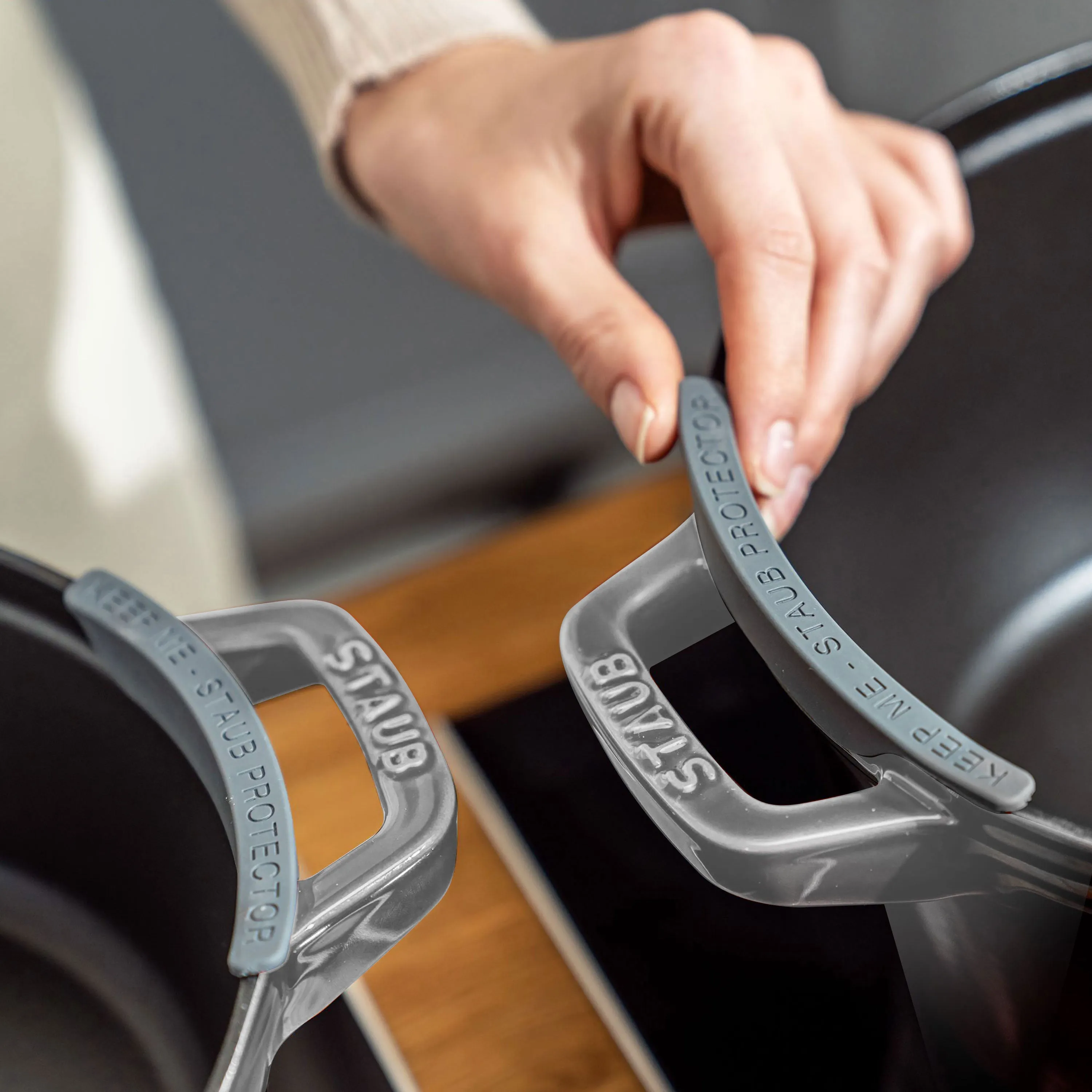 Staub 4 Piece Graphite Gray Stackable Cast Iron Cookware Set