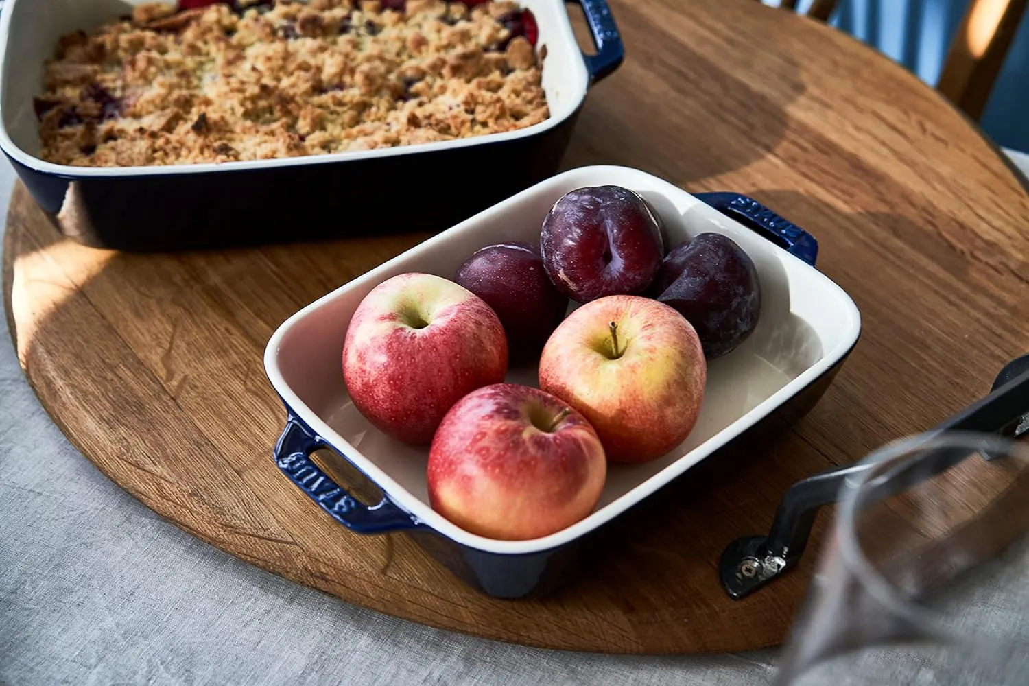 Staub Ceramic 2-pc Rectangular Baking Dish Set - Dark Blue