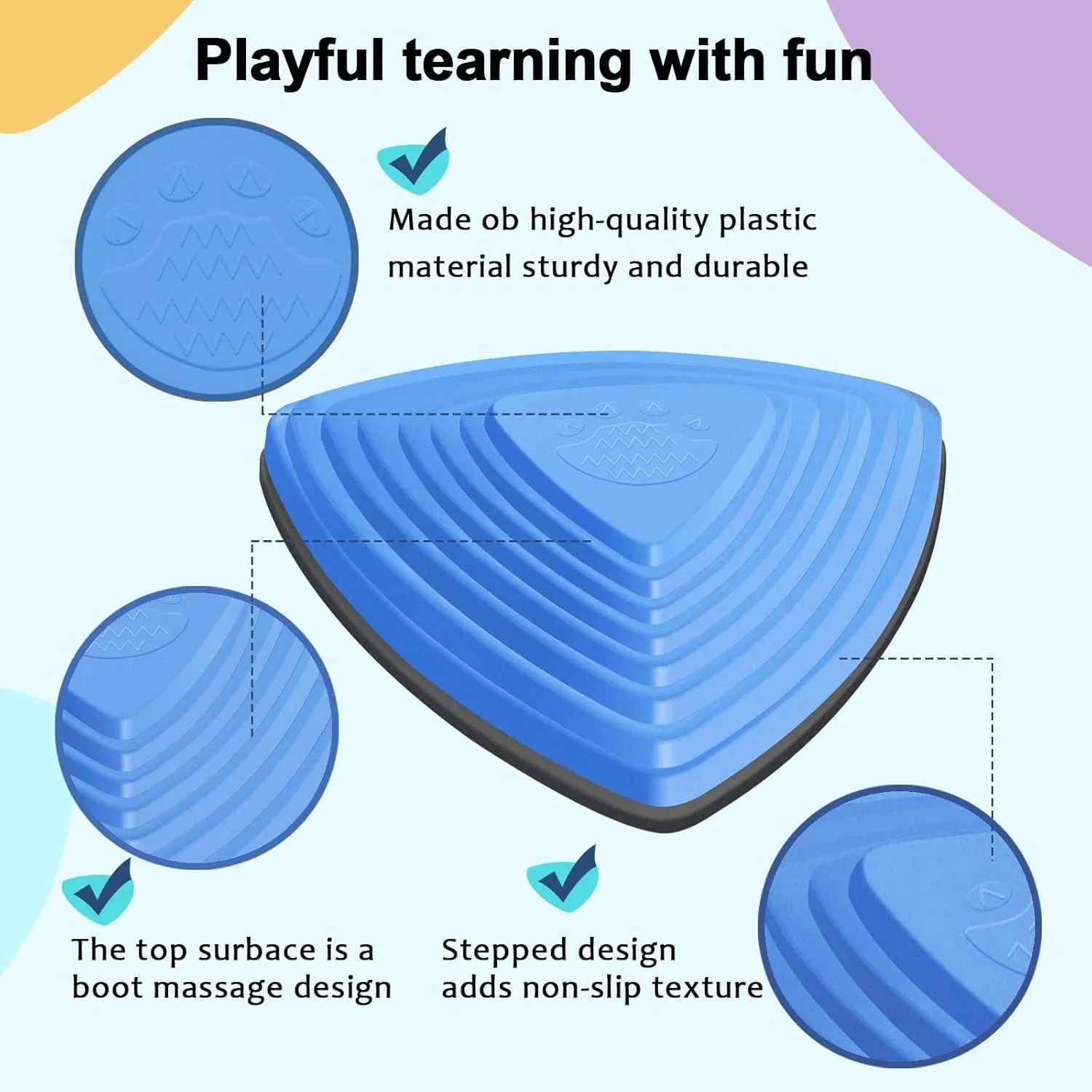Stepping Stones for Kids Non-Slip Balance River Stones Toys Promoting Children's Coordination Skills Obstacle Courses Sensory Toys for Toddlers Indoor & Outdoor