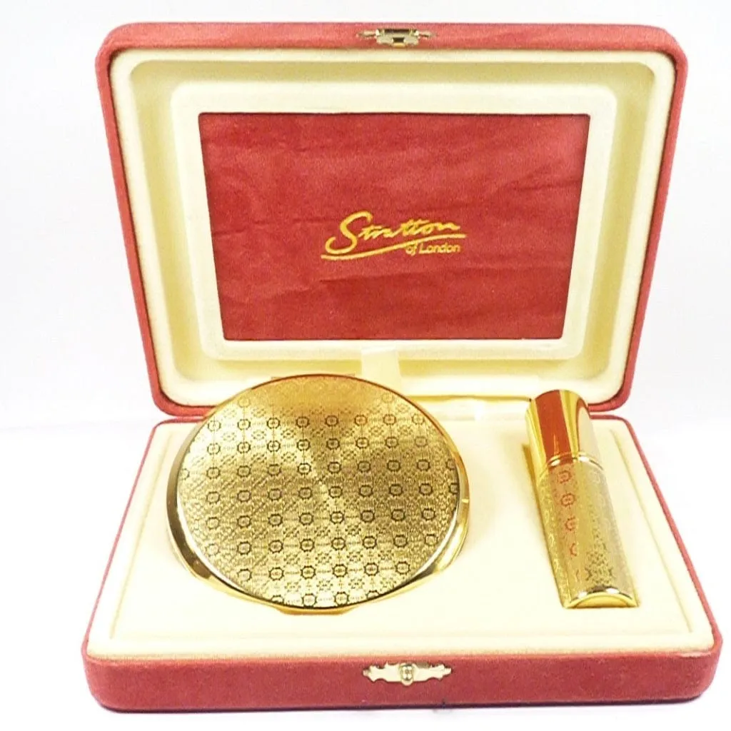 Stratton Atomiser Compact Mirror Set Unused In Original Case 1990s