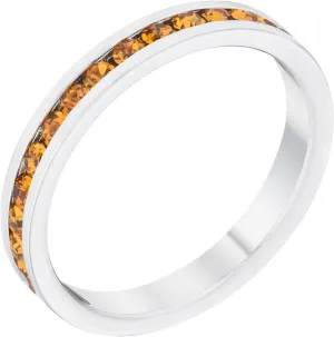 Stylish Birthstone Crystal Stackables Eternity Bands