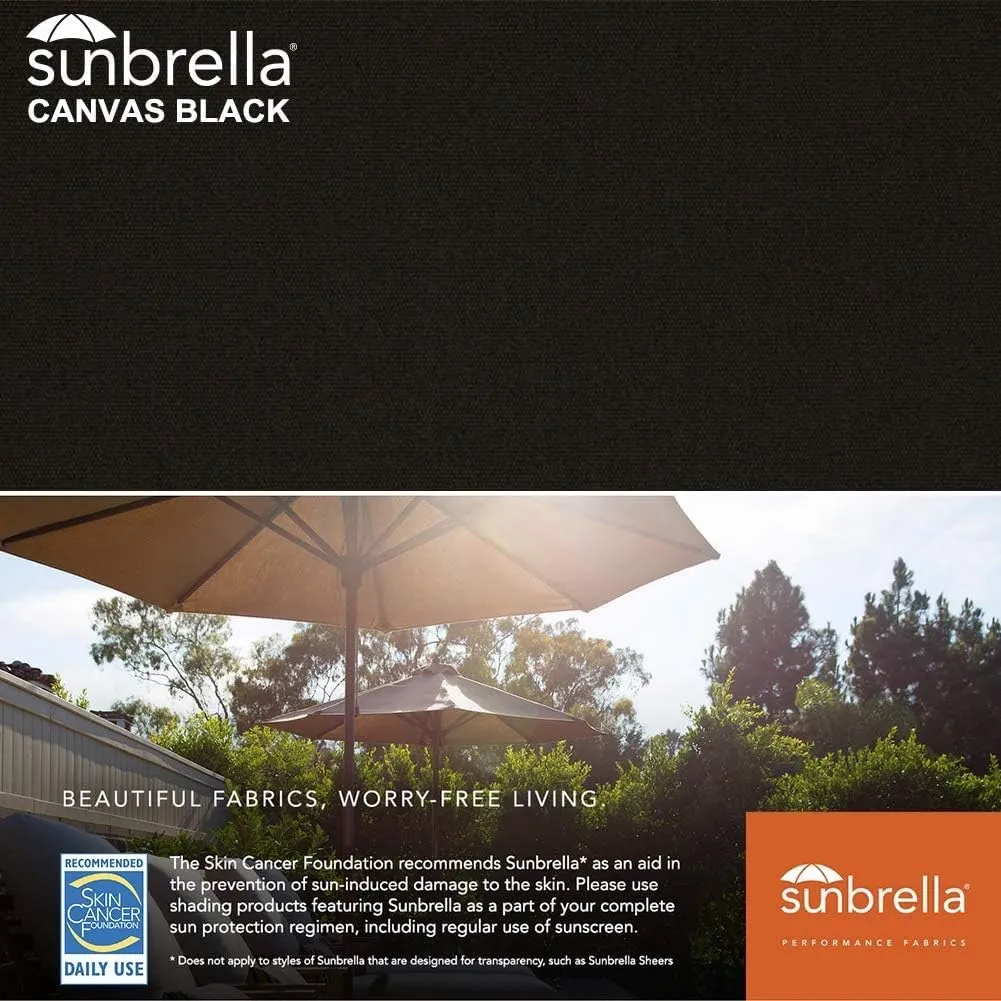 Sunbrella Fabric Umbrella Replacement Canopy Only for 9 feet 8 Ribs Outdoor Patio Umbrella UPF 50 