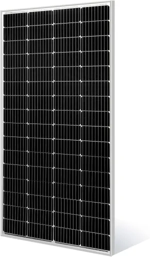 SUNGOLDPOWER Solar Panel 200W 24V Monocrystalline Solar Panel 200 Watt Solar Module Grade A Solar Cell, Black, SG200WM24
