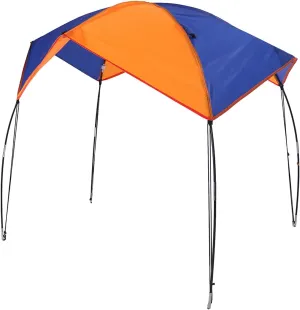 SUNGOOYUE 2‑4 Persons Boat Sun Shelter, Polyester PU Coating Sailboat Awning Cover Fishing Canopy Tent Sun Shade - Waterproof Grade > 3000 mm