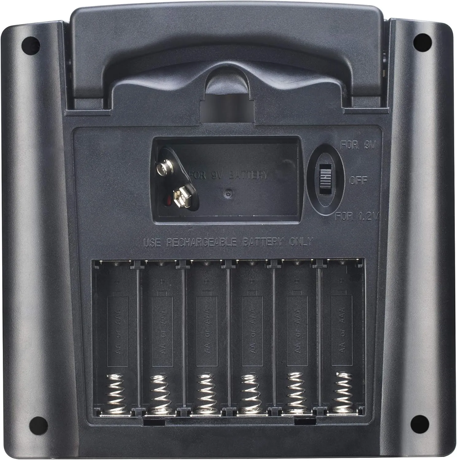 Sunway Solar AA AAA Battery Charger for Rechargeable Batteries 1.2V NiMH NiCD with Built-in 2Watt Solar Panel Portable Charger For1.2V Ni-MH Ni-CD Household Battery