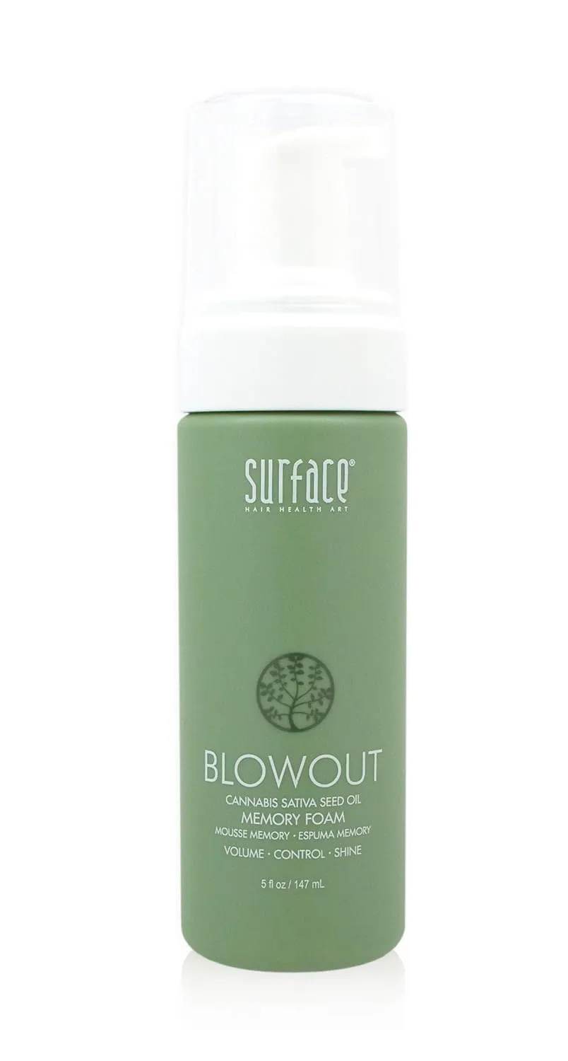 SURFACE Hair - Blowout Memory Foam Hair Mousse for Men and Women, 5 fl oz - Lightweight Volume Mousses and Hair Protectant with Babassu Oil - Premium Blowout Products for Hair