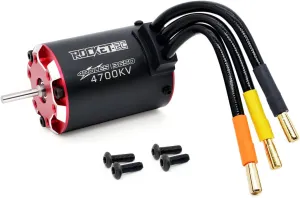 Surpass Hobby Supersonic 3650 4700kv, 4 Pole Brushless Sensor Motor, 3.175mm Bullet Black for 1/10 RC Car Vehicle