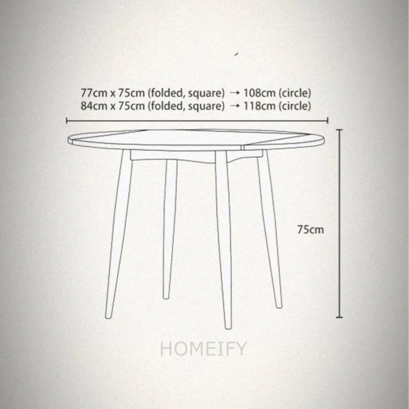 SUTTON Wood Foldable Round Table