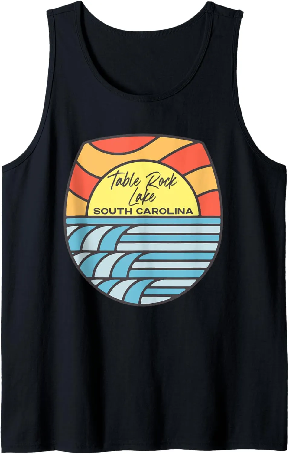 Table Rock Lake South Carolina SC Sunset Vacation Souvenir Tank Top