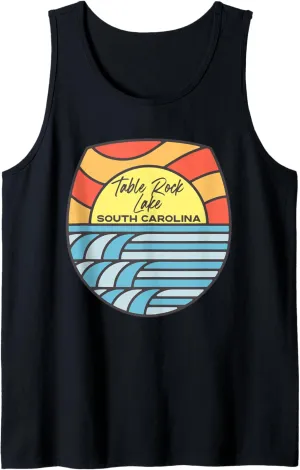 Table Rock Lake South Carolina SC Sunset Vacation Souvenir Tank Top