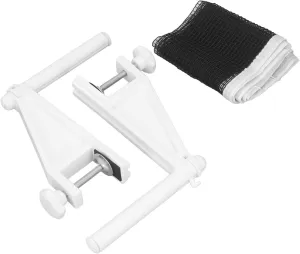 Table Tennis Net and Post Set, Plastic Folding Adjustable Table Tennis Net Screw On Clamp Table Tennis Net for Indoor Outdoor