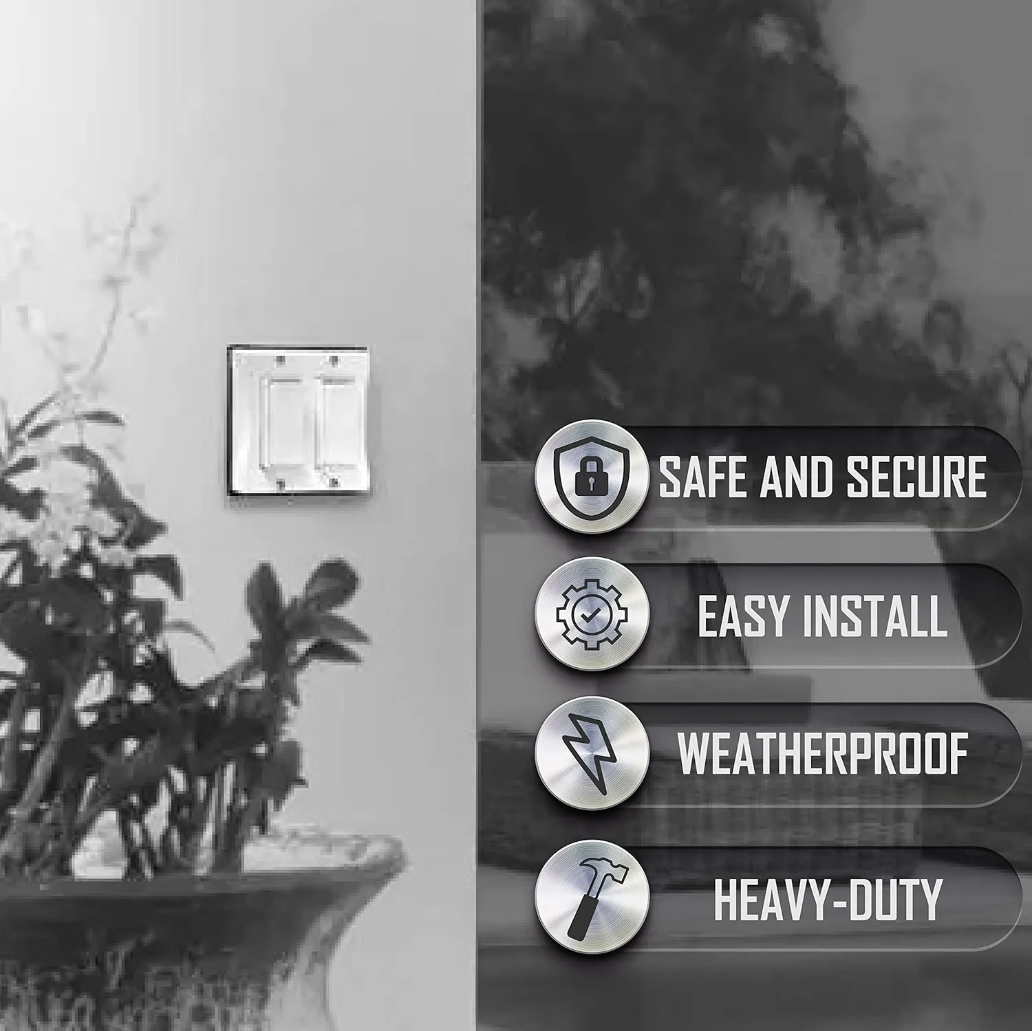 TayMac 5127-1 2-Gang Weatherproof Decorator Switch Cover, Vertical, White