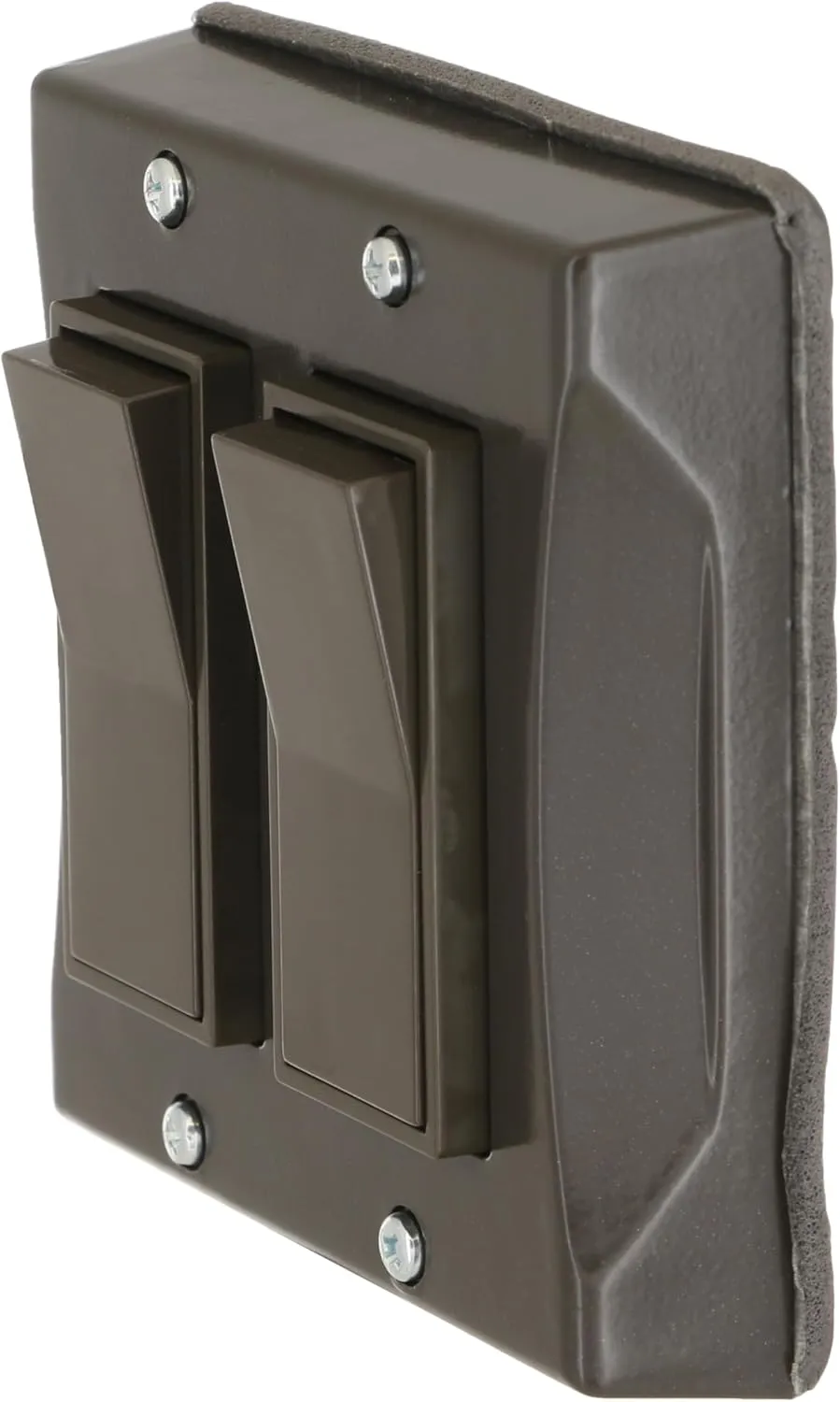 TayMac 5127-2 2-Gang Weatherproof Decorator Switch Cover, Vertical, Bronze