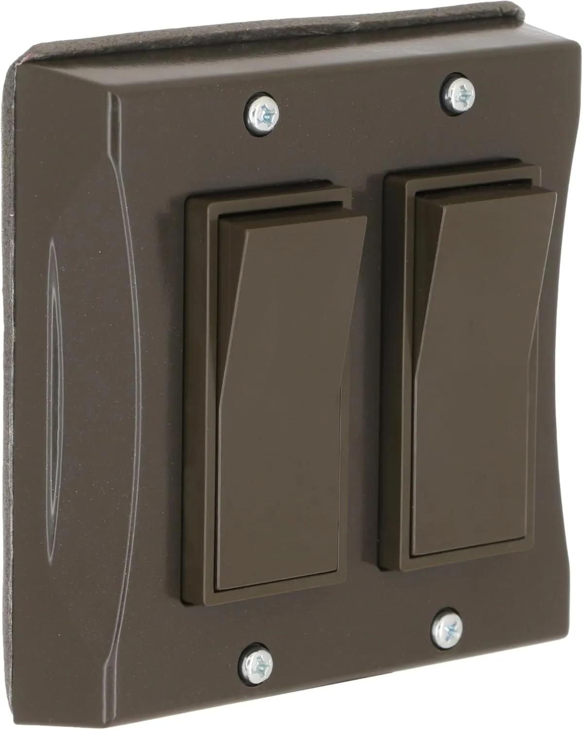 TayMac 5127-2 2-Gang Weatherproof Decorator Switch Cover, Vertical, Bronze