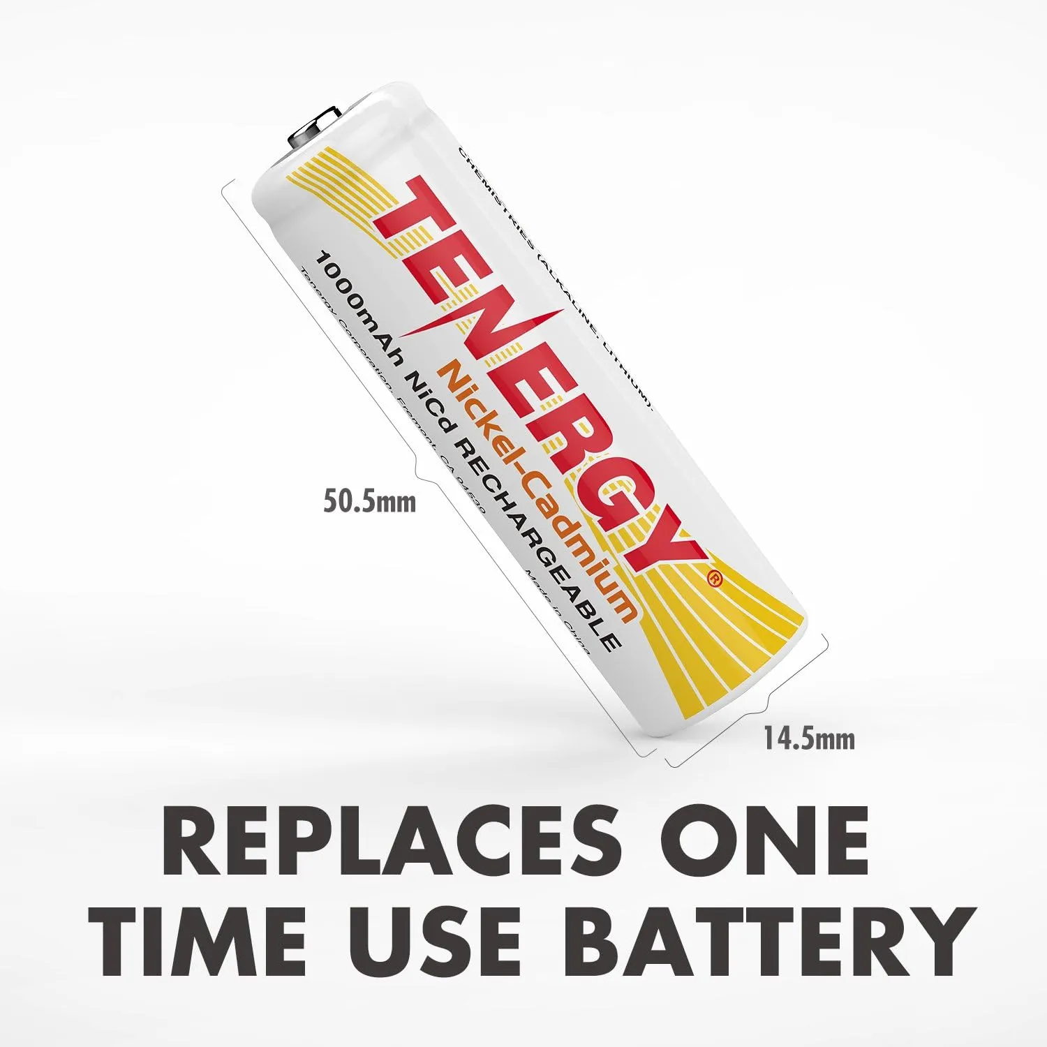 Tenergy AA Rechargeable NiCD Battery, 1.2V 1000mAh High Capacity AA Batteries for Solar Lights, Garden Lights, Yard Light 24 Pack