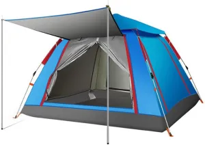 Tent for Camping Camping Tent for 3-4 Person 2 Door&2 Mesh Windows Portable Instant Tent Automatic Tent for Family Hiking Outdoor Large Space for Picnic Outdoors