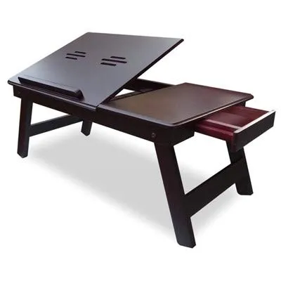 The Kashth Multipurpose Foldable Bed Table | Study Table | Laptop Table | Non-Slip Legs/Engineered Wood