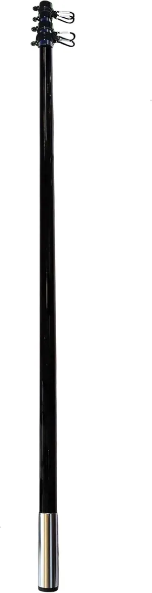 The Traveler Portable Tangle Free Two Flag Pole. Fly Two Flags. Includes 14ft Telescoping Fiberglass Flagpole with 1 3/8” Base and Flag Clips.