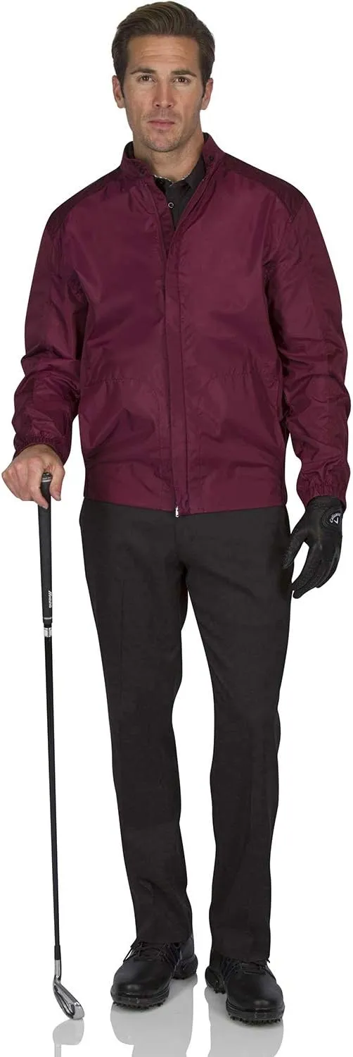 Three Sixty Six Full Zip Golf Jacket for Men - Lightweight Mens Rain Coat - Water Resistant Windbreaker