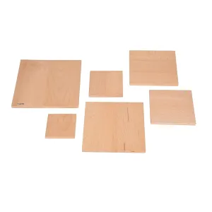 TickiT Natural Architect Panels - Squares - Set of 6 - Build and Stack - Open-ended Play for Kids - Wooden Toys for Toddlers and Preschoolers