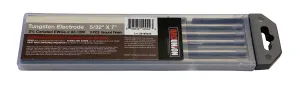 TIG Welding Tungsten Rod Electrodes 2% Ceriated 5/32” x 7” (Grey, WC20) 5PK
