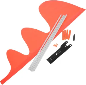 Totority 1set Orange Bicycle Safety Flag Weather Resistant with Fiberglass Pole and Mounting Bracket for Maximum Visibility for Boy Girl Bike Trailers and Family Safety
