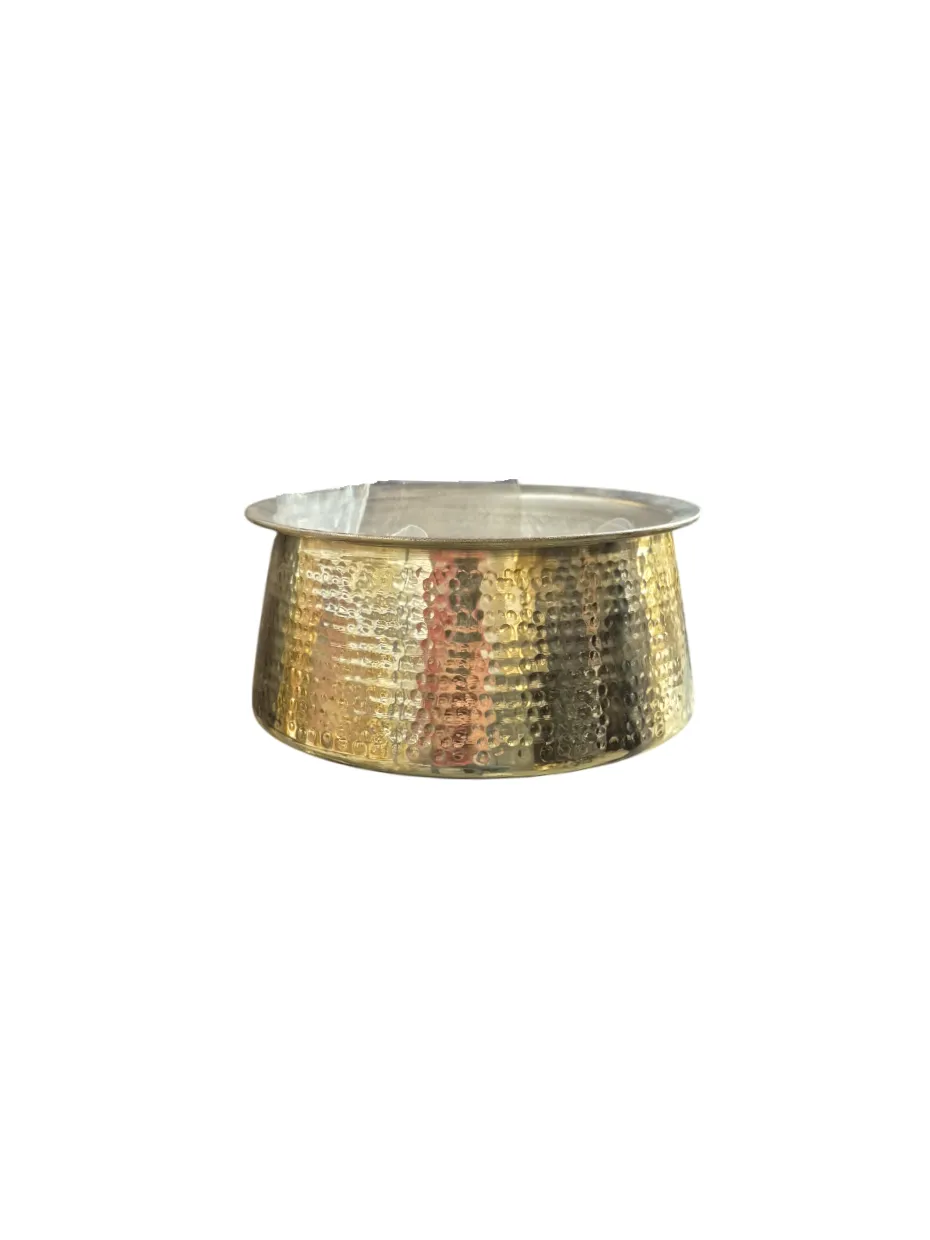 Traditional Brass Kitchenware Rice Handi, 4 Litre's, Premium Quality, 10"