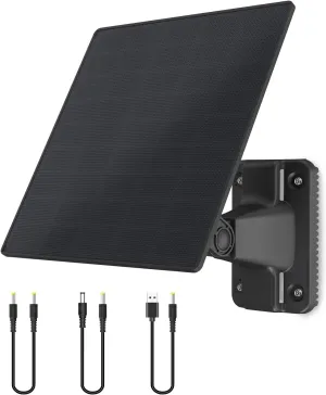 Trail Camera Solar Panel, WingHome 5000mAh Built-in Battery, 12V/1A & 6V/1.5A Output, IP66 Waterproof, High-Efficiency Power Durable Solar Charger Supply for Outdoor Wildlife Monitoring
