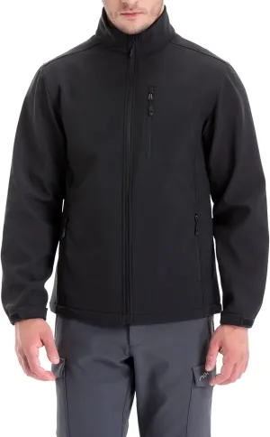 TRAILSIDE SUPPLY CO. Men's Softshell Jacket Fleece Lined Windbreaker,Lightweight Water Resistant Winter Coat