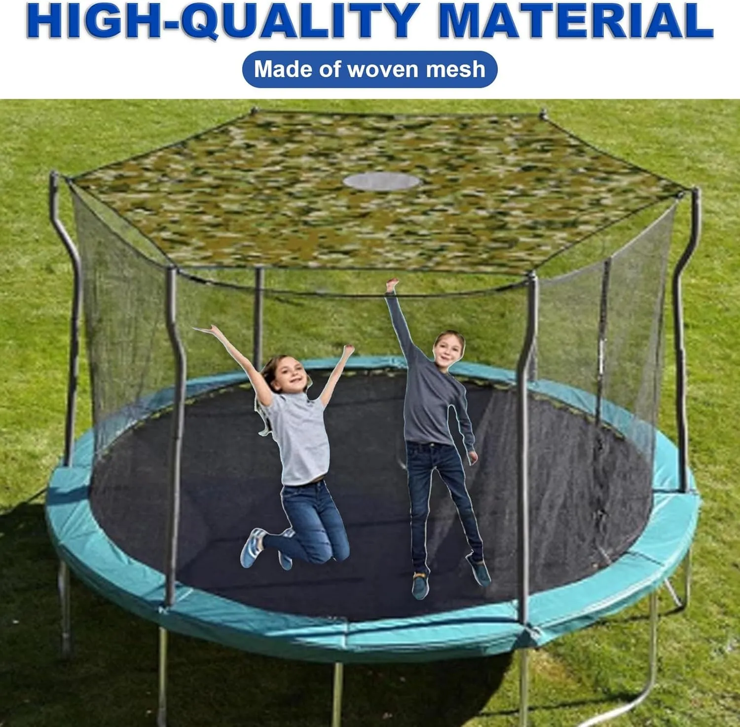 Trampoline Shade Cover, 6ft 8ft 10ft 12ft 14ft 15ft 16ft Sun Protection Trampoline Tent, Outdoor Trampoline Cover, Trampoline Accessories for Outdoor Backyard(8FT-6)