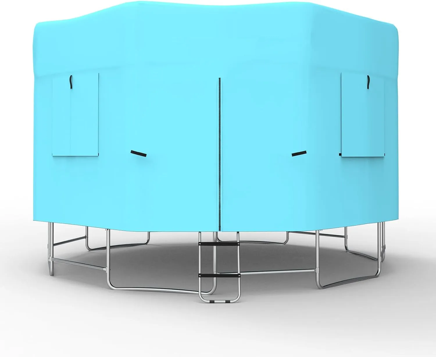 Trampoline Tent Cover 14FT 12FT 10FT Tent for Trampoline with LED Globe String Lights Trampoline Accessory for 6/8 Straight Pole Round Trampoline Blue Green -Tent Only Outdoor