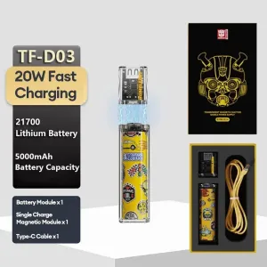 Transformers Detachable Battery Magnetic Power Bank 5000mAh 20W - Yellow