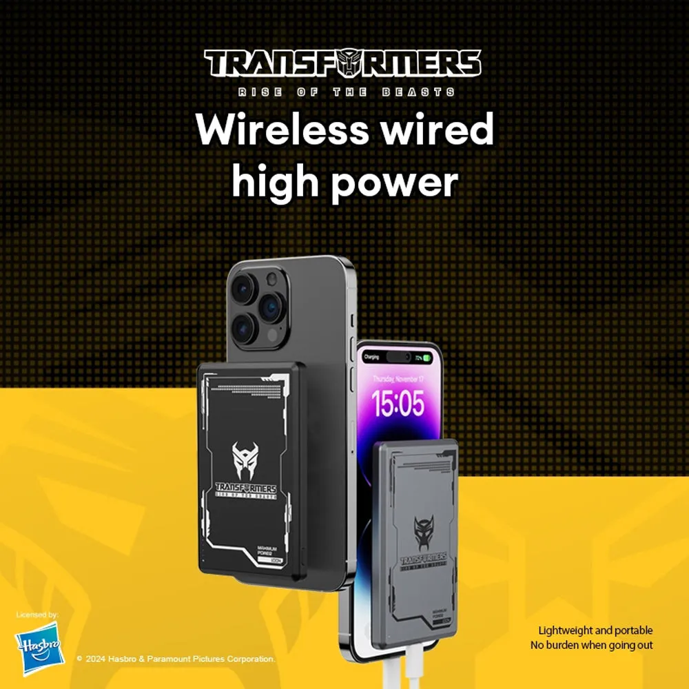 Transformers Wireless Magnetic Power Bank 5000mAh 20W - Yellow