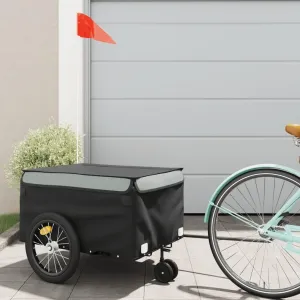 Transport Heavy Loads with Sturdy Bike Trailer, 99.2 lb Capacity, Easy to Hook Up, Black and Gray