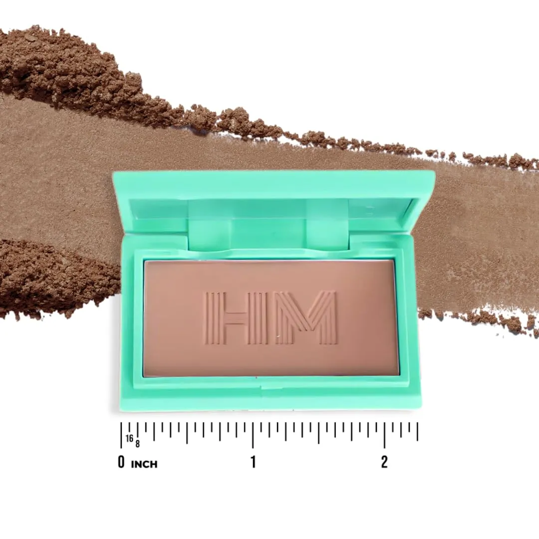 Travel Size Pressed Powder - Haute Minute Makeup Complexion Perfection Mini Powder - Perfect For Travel or Your Purse! (Neutral Dark)