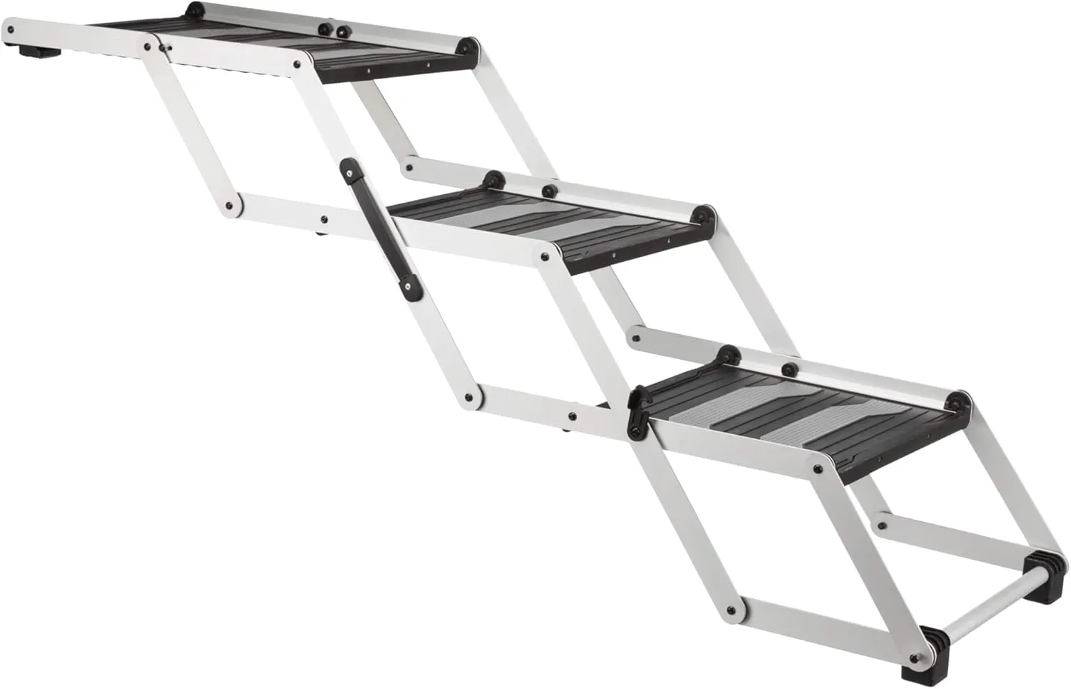 TRIXIE Foldable Aluminum Pet Steps for Dogs Up to 165 Pounds Adjustable from 19.5 to 27.5 Inches