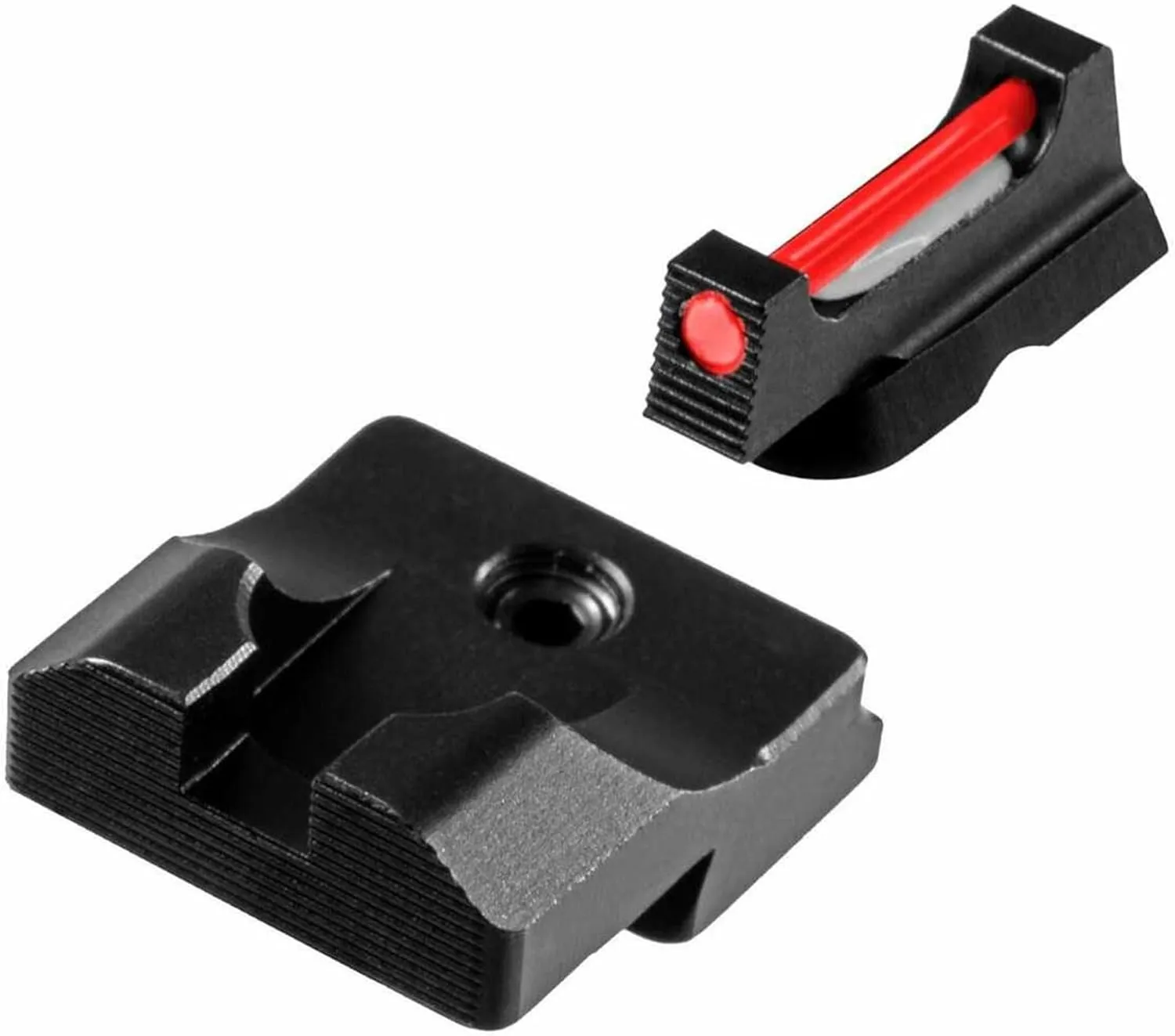 TruGlo Fiber Optic Handgun Pistol Laser Sight Accessories with Blacked Out Rear Sight (2 Pack)